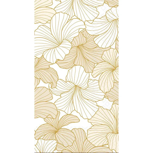 White/Gold Hibiscus Guest Napkins