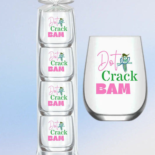 Wine Glasses "Dot Crack Bam"