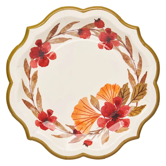 Autumn Foliage Paper Salad Plate