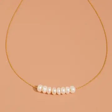 Jane Pearl Bar Necklace