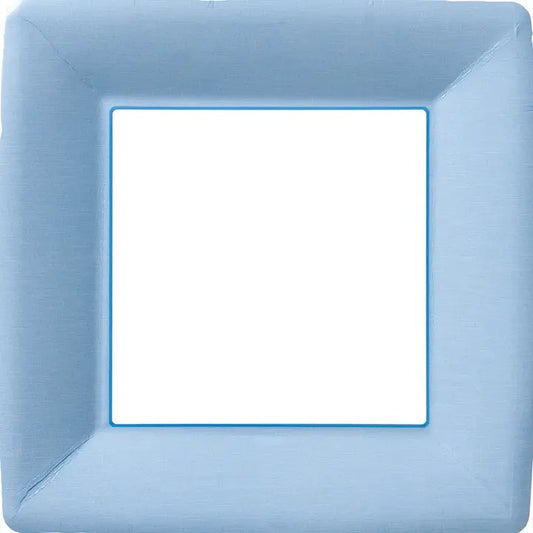 Square Dinner Plates - Light Blue