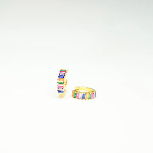 Rainbow Road Huggie Earring