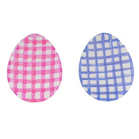 Gingham Egg Magnets