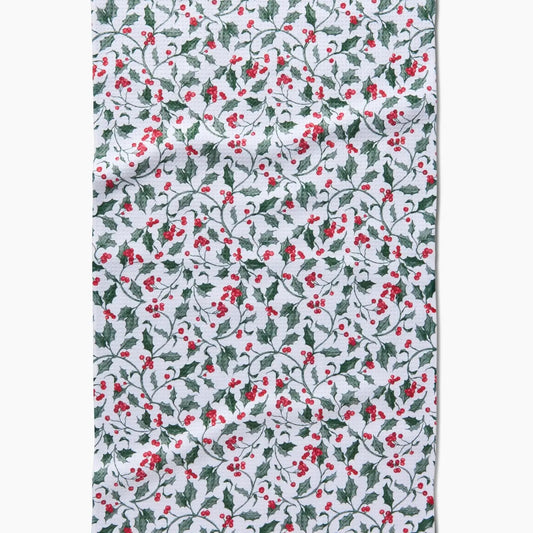 Christmas Holly Tea Towel