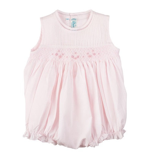 Smocked Sleeveless Bubble - Pink