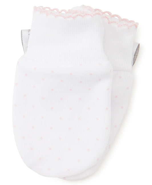 Baby Mitts - Pink/White Dots