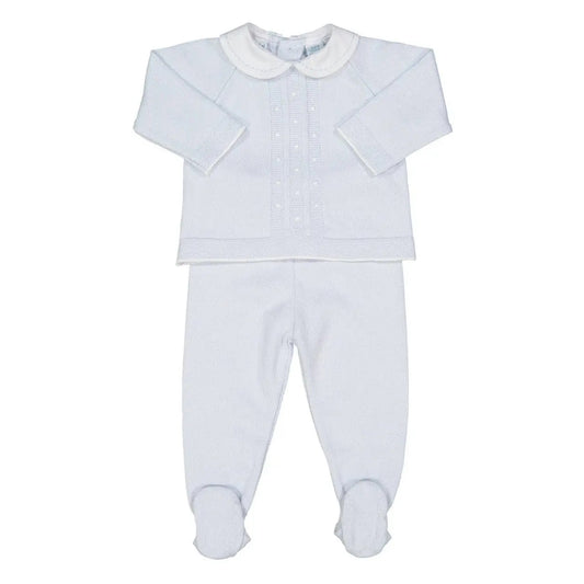 Baby Boys Pique Collar Dot Knit Set