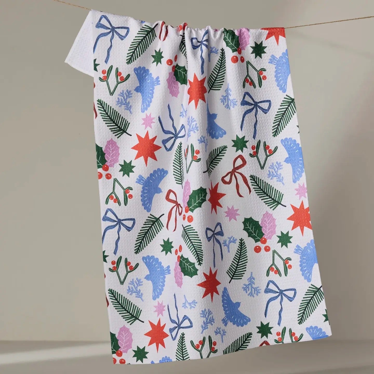 Christmas Garden Party Tea Towel