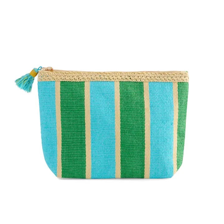 Capri Zip Pouch - Blue/Green