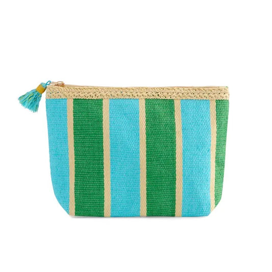 Capri Zip Pouch - Blue/Green