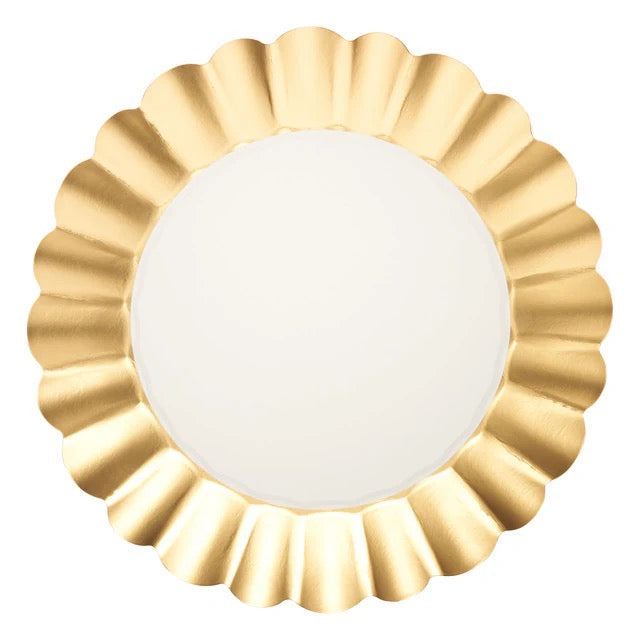 Dinner Plate Gold & White