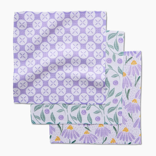Button Vines and Daisies Dishcloth Set