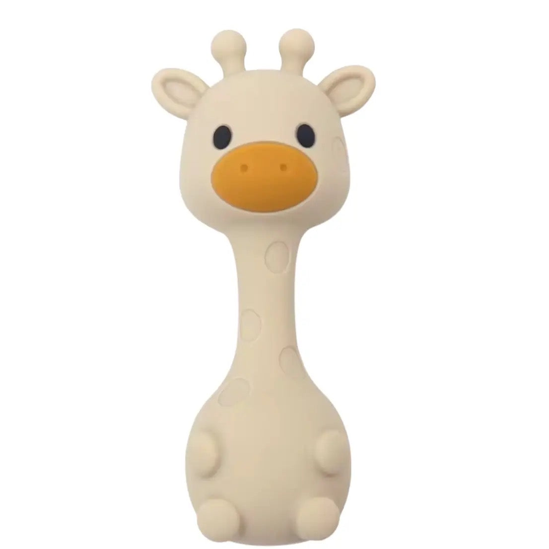 Silicone Giraffe Rattle - Beige