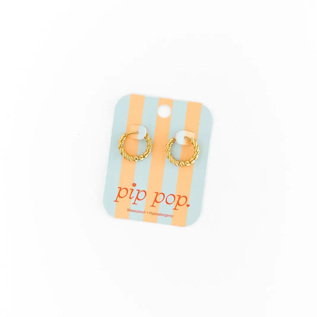Braided Hoop Earrings - Gold