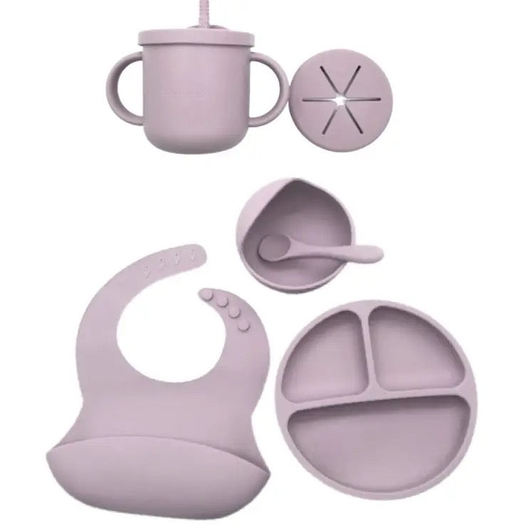 Silicone Feeding Set - Lilac