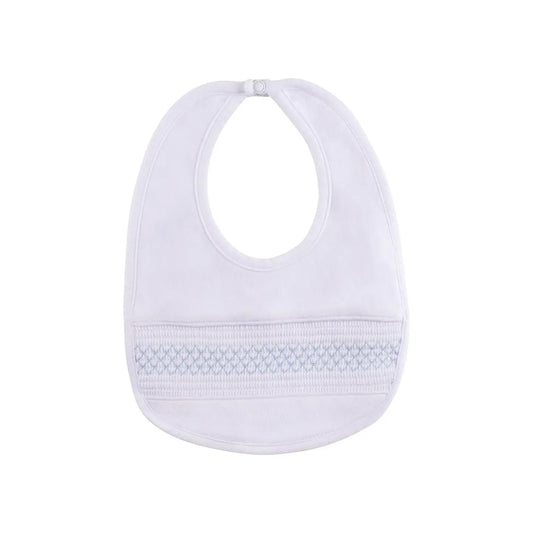 Smocked Bullion Bib - Blue