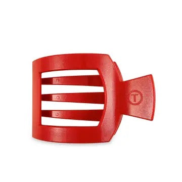 Square Flat Hair Clip - Rudolph Red