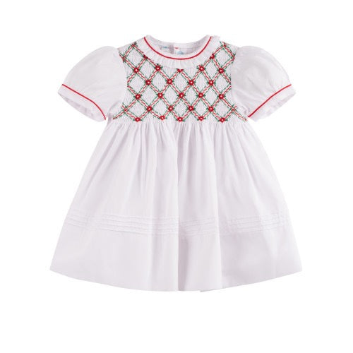 Girls Floral Smocked Holiday Dress