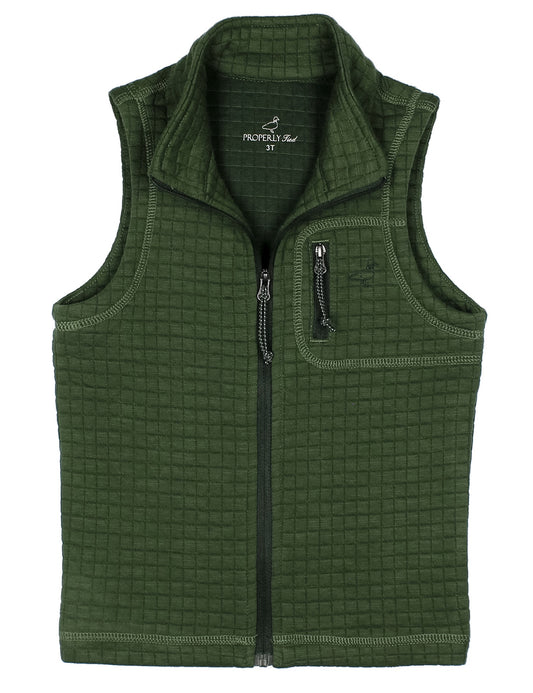 Boys Delta Vest - Thyme