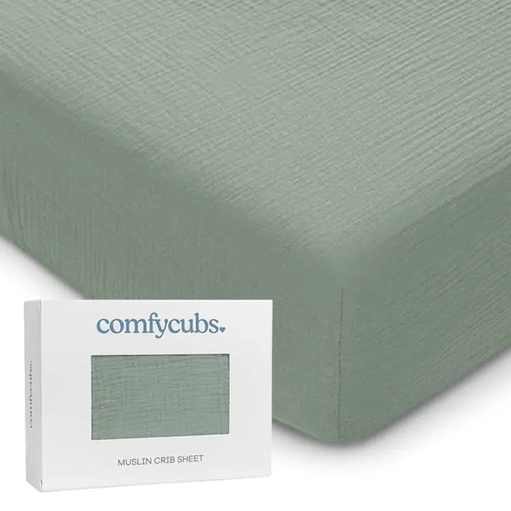 Muslin Crib Sheet - Fern