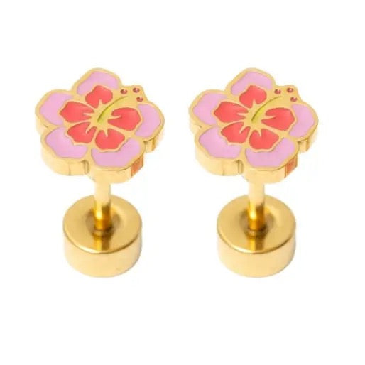 Hibiscus Stud Earrings