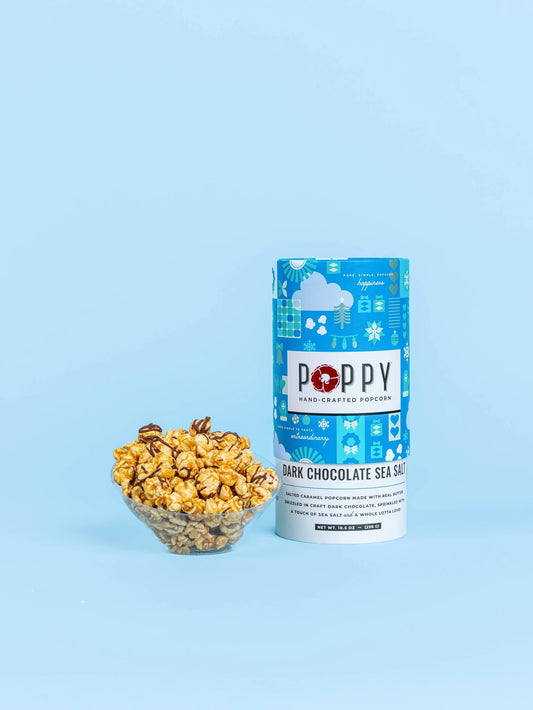 Dark Chocolate Sea Salt Poppy Popcorn