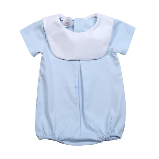 Blue Bubble White Bib Collar