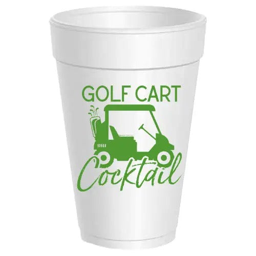 Golf Cart Cocktail - Styrofoam Cups