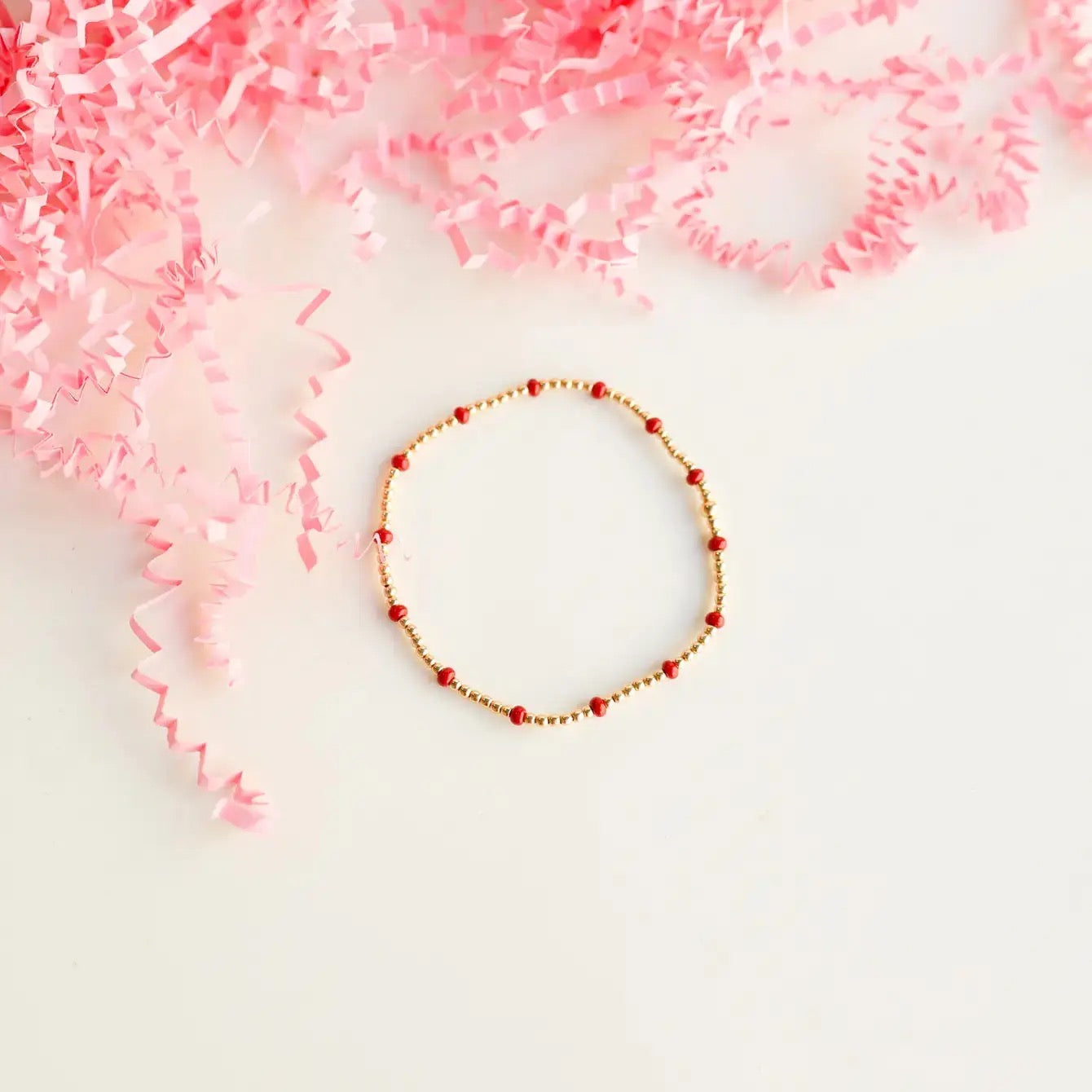 Dainty Poppi Bracelet in Red