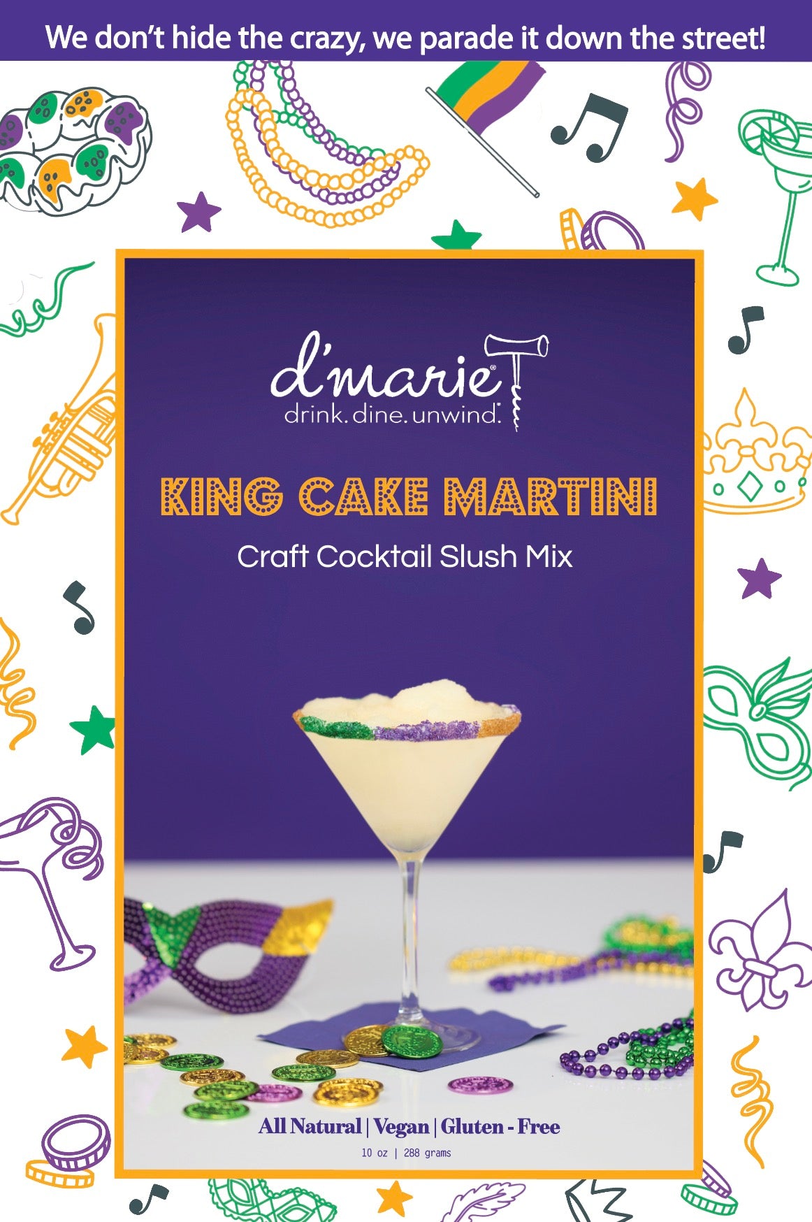 King Cake Martini Cocktail Slush Mix