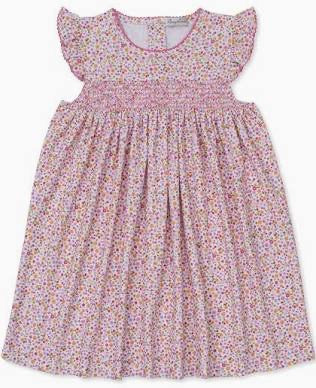 Blossoming Bows Floral Smocked Dress