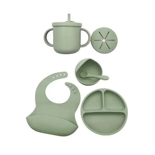Silicone Feeding Set - Green