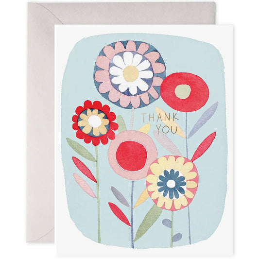 Folky Flowers Greeting Card