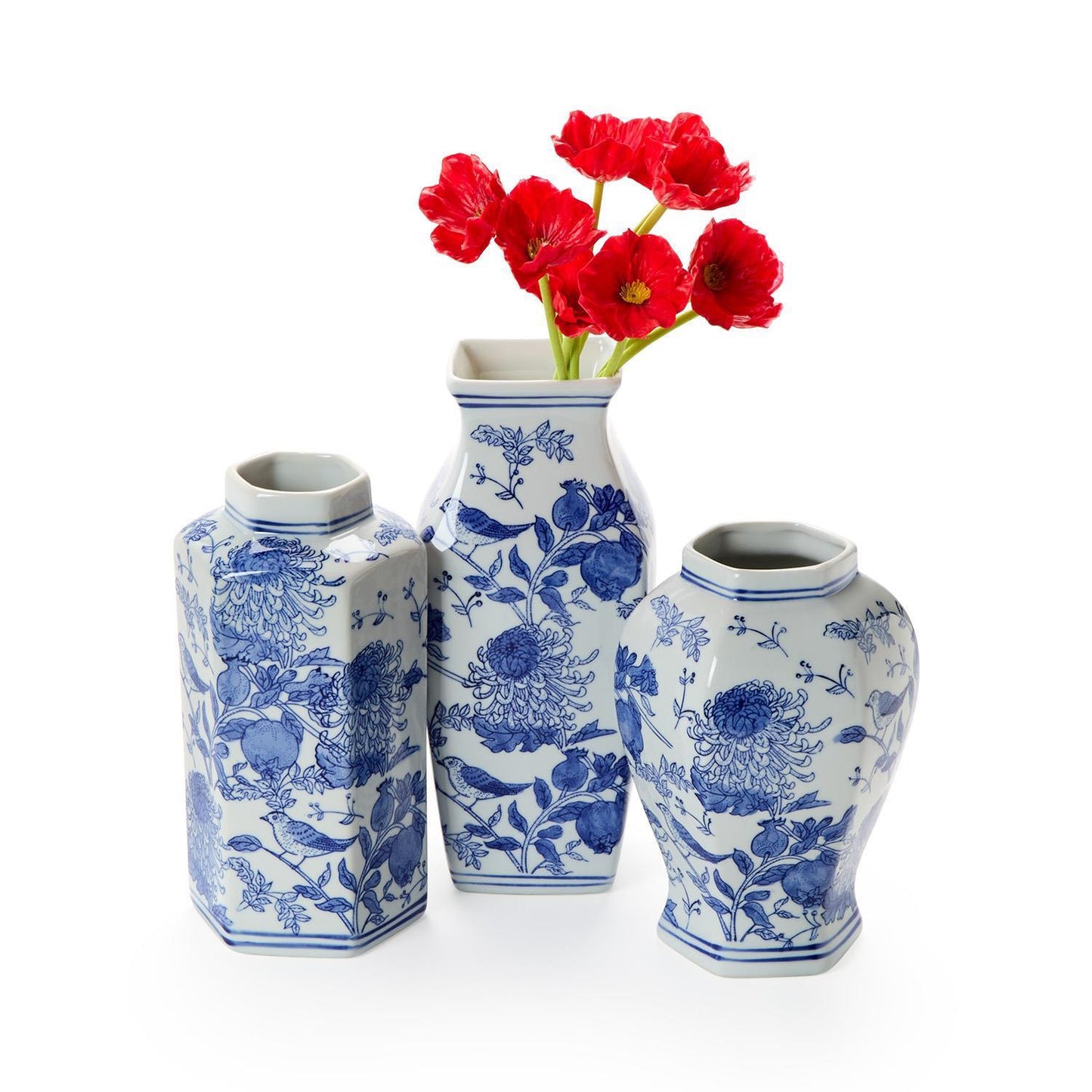 Blue and White Chinoiserie Vases