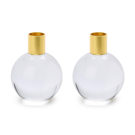 Color Pop Taper Candle Holder - Clear