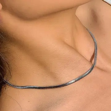 Silver Classic Snake Chain Necklace