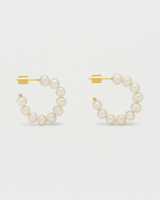 Pearl Hoop Earrings