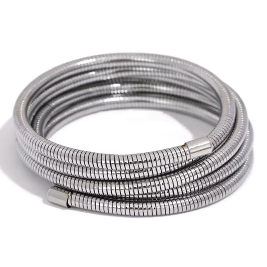 Coiled Snake Chain Wrap Bracelet