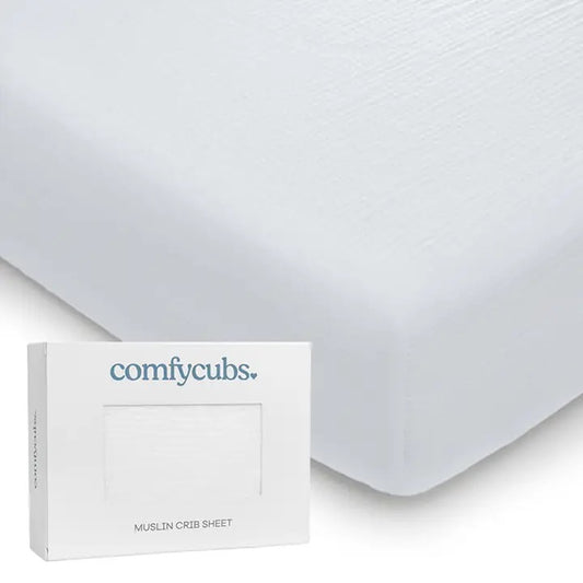 Muslin Crib Sheet - White