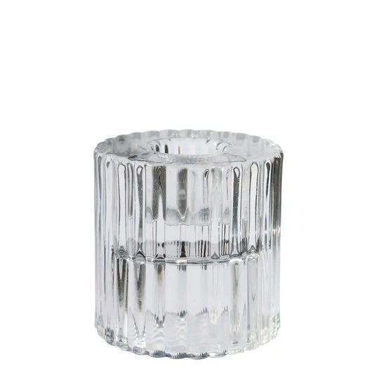 Rillo Glass Candle Holders
