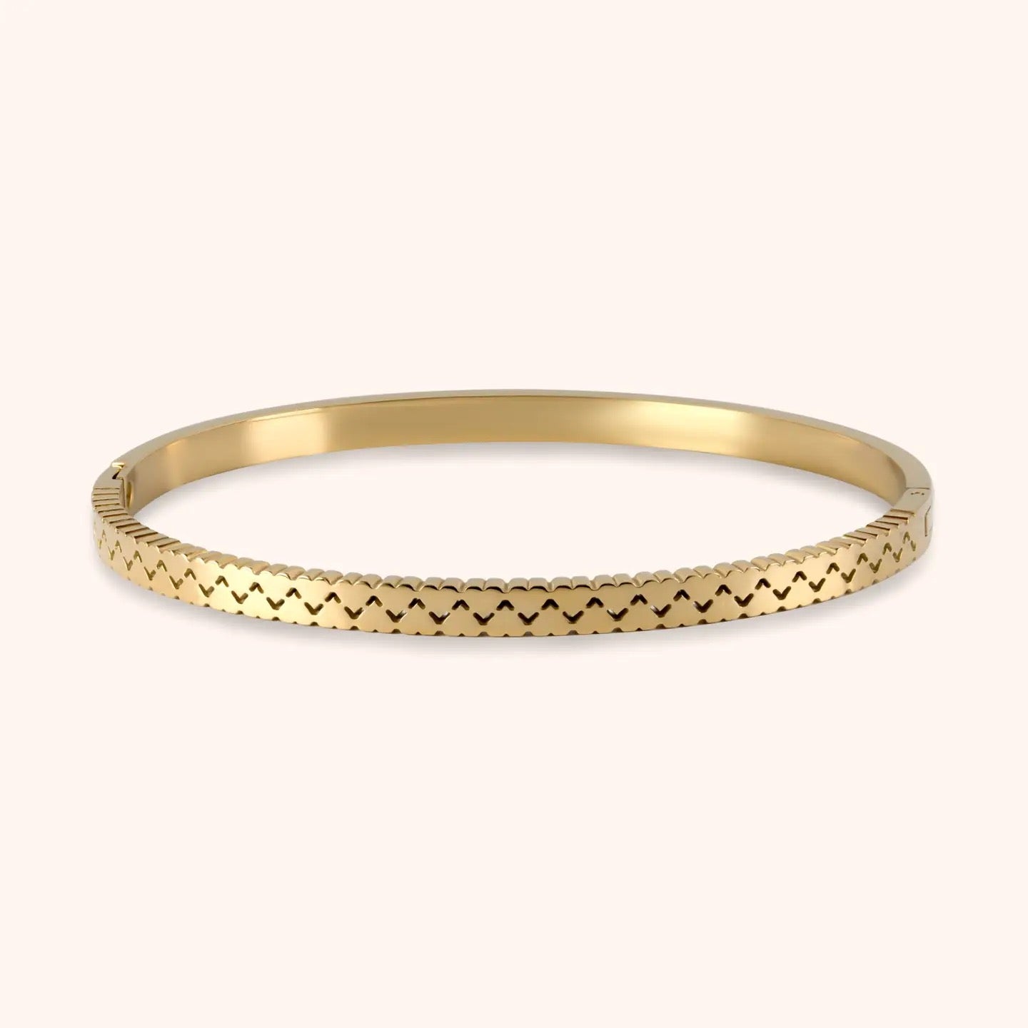 Heartbeat Bangle - Gold