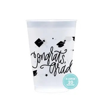 Congrats, Grad! (Black Ink) | Frosted Cups