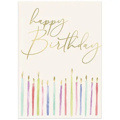 Greeting Card Happy Birthday Candles