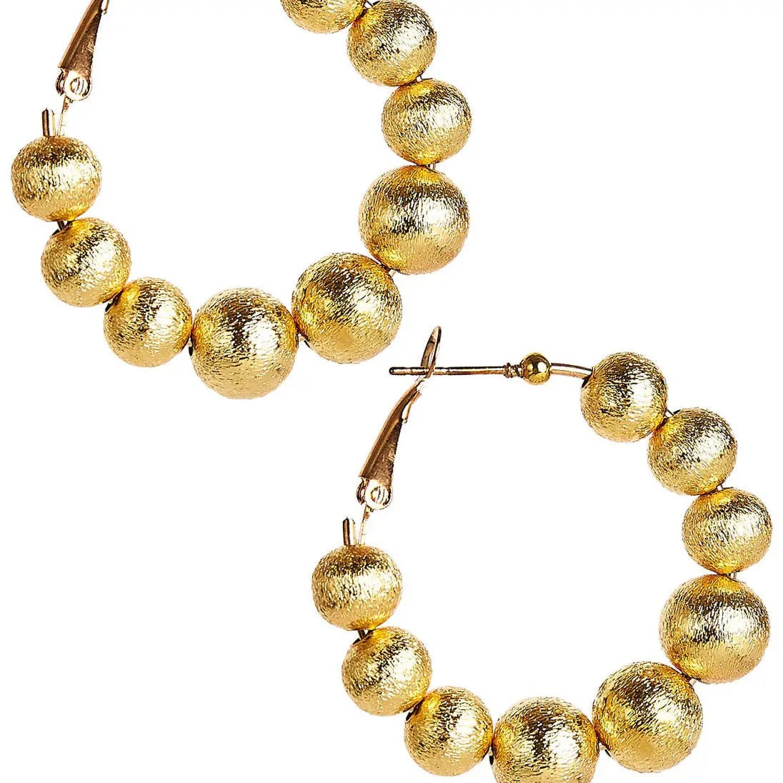 Georgia Hoop - Brushed Gold 10mm