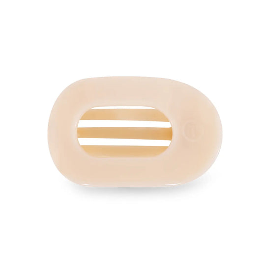 Round Flat Hair Clip - Almond Beige