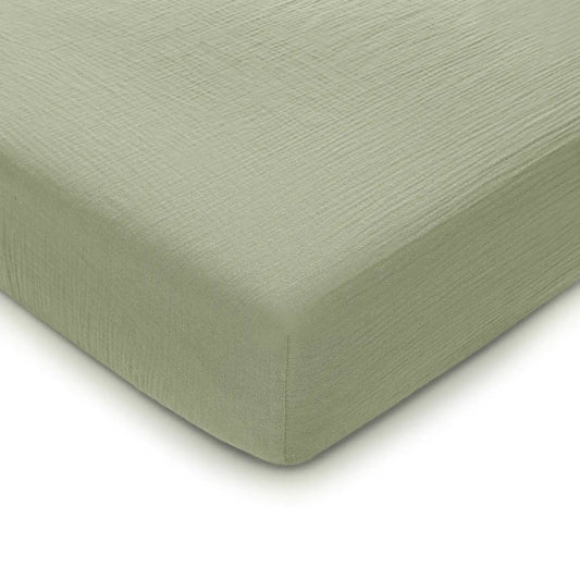 Muslin Crib Sheet - Sage