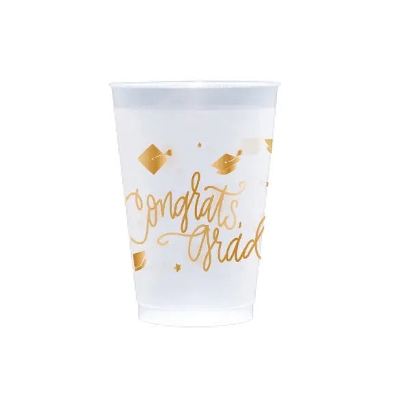 Congrats, Grad! (Gold Ink) | Frosted Cups