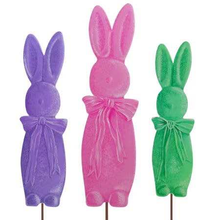 Fuzzy Bunnies with Bows - Set of 3