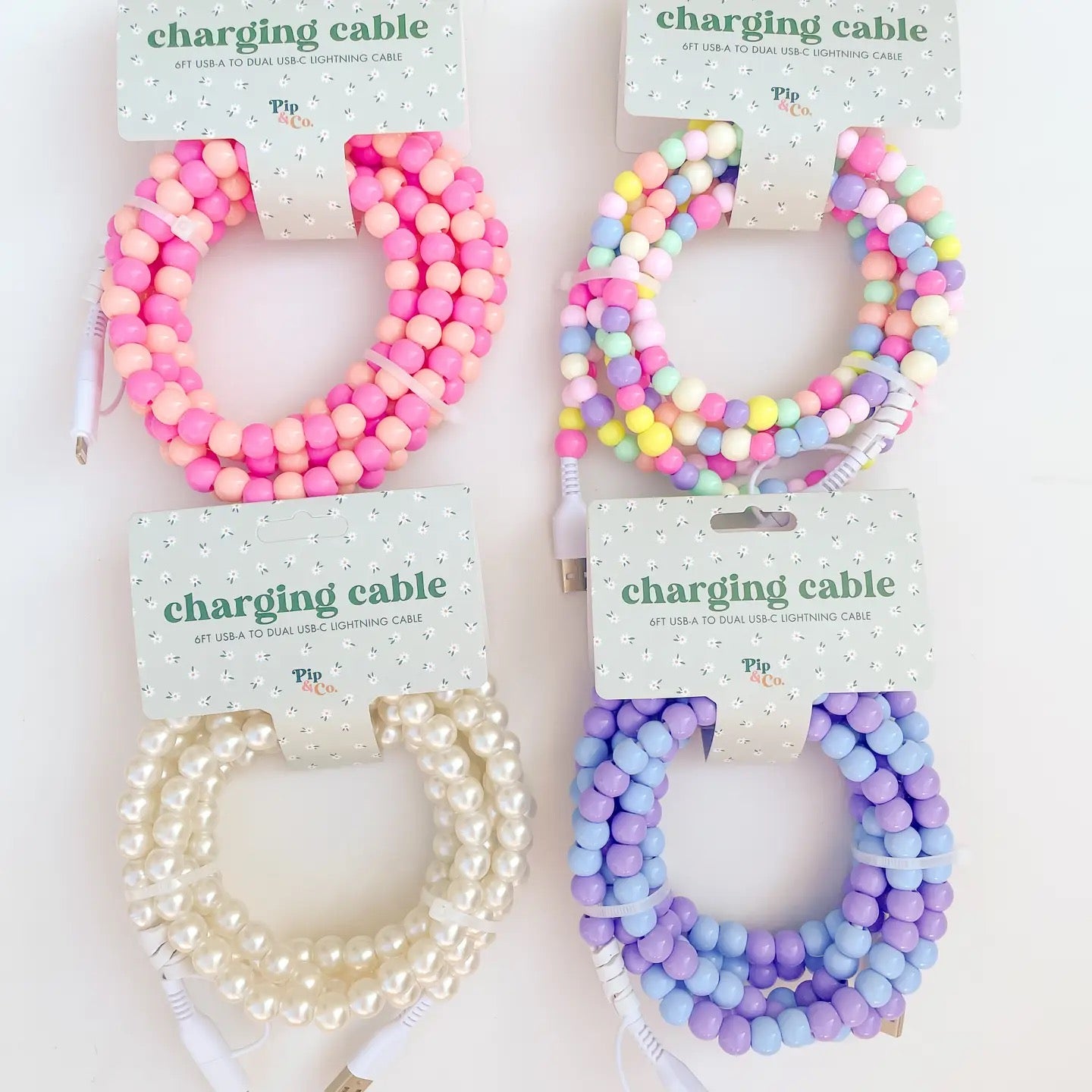 Beaded phone charger