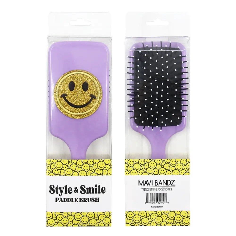 Glitter Smiley Face Hair Brush